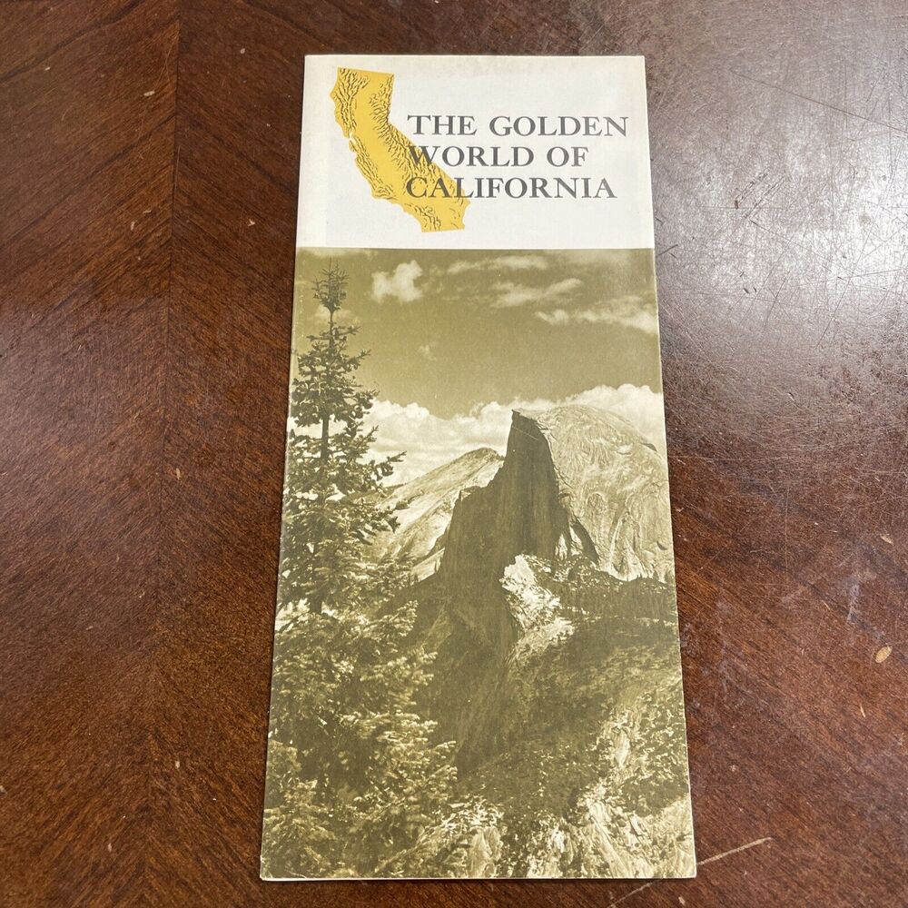 Vintage 1970s Multifold Travel Brochure The Golden World Of California